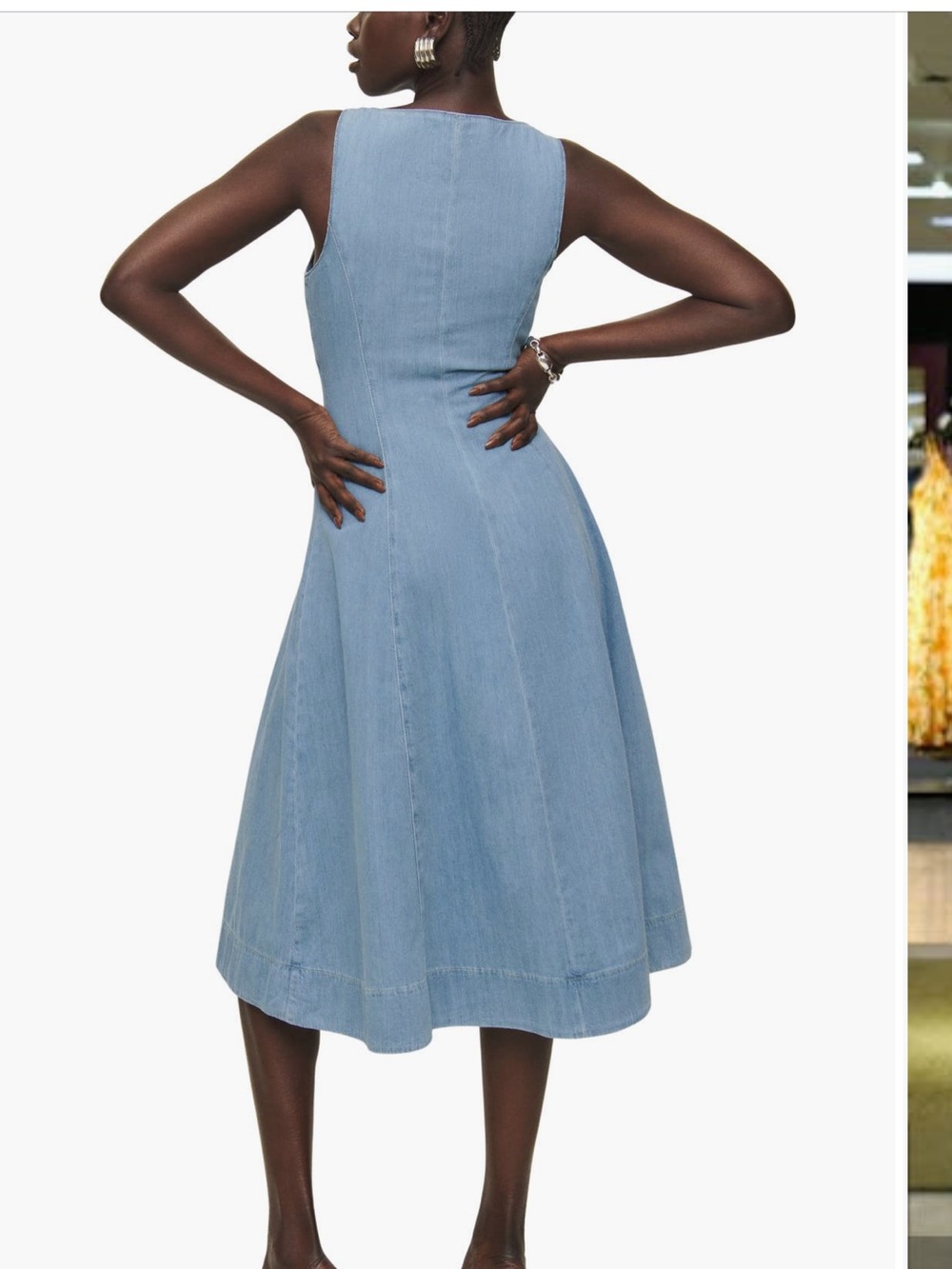 Reformation Sebastian Denim Midi Dress - Picture 2 of 11